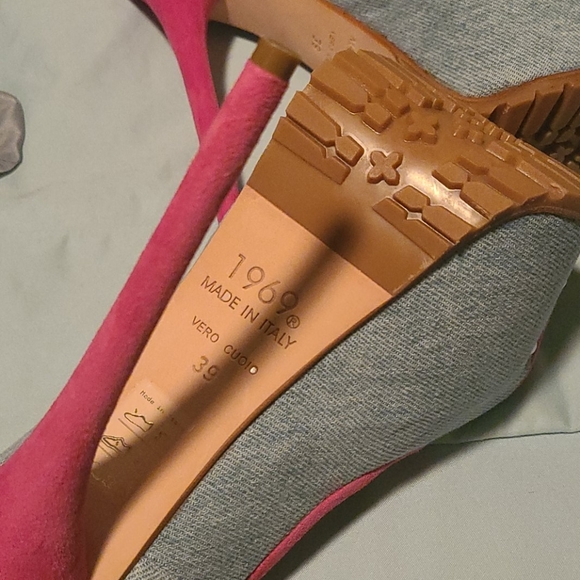 1969 vero cuoio denim suede pumps - Picture 4 of 6